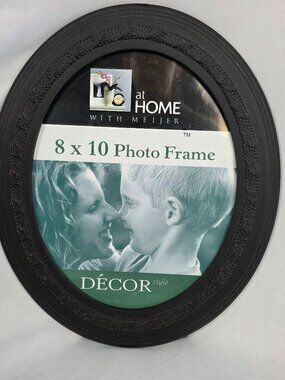 8x10 Black Oval Wood Picture Frame
